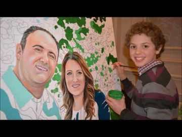 Kelly and Chris Wedding Paint by Numbers Live Art Entertainment