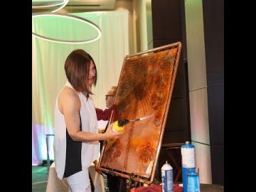 Painting with Fire on Pure Copper - Marriott Markham Grand Opening